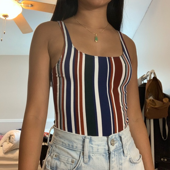Striped Bodysuit - Picture 1 of 6